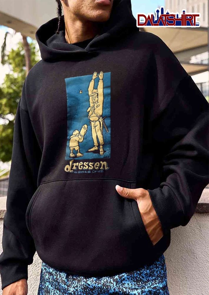Santa Cruz Bill Dressen security guard hands up skateboarder shirt