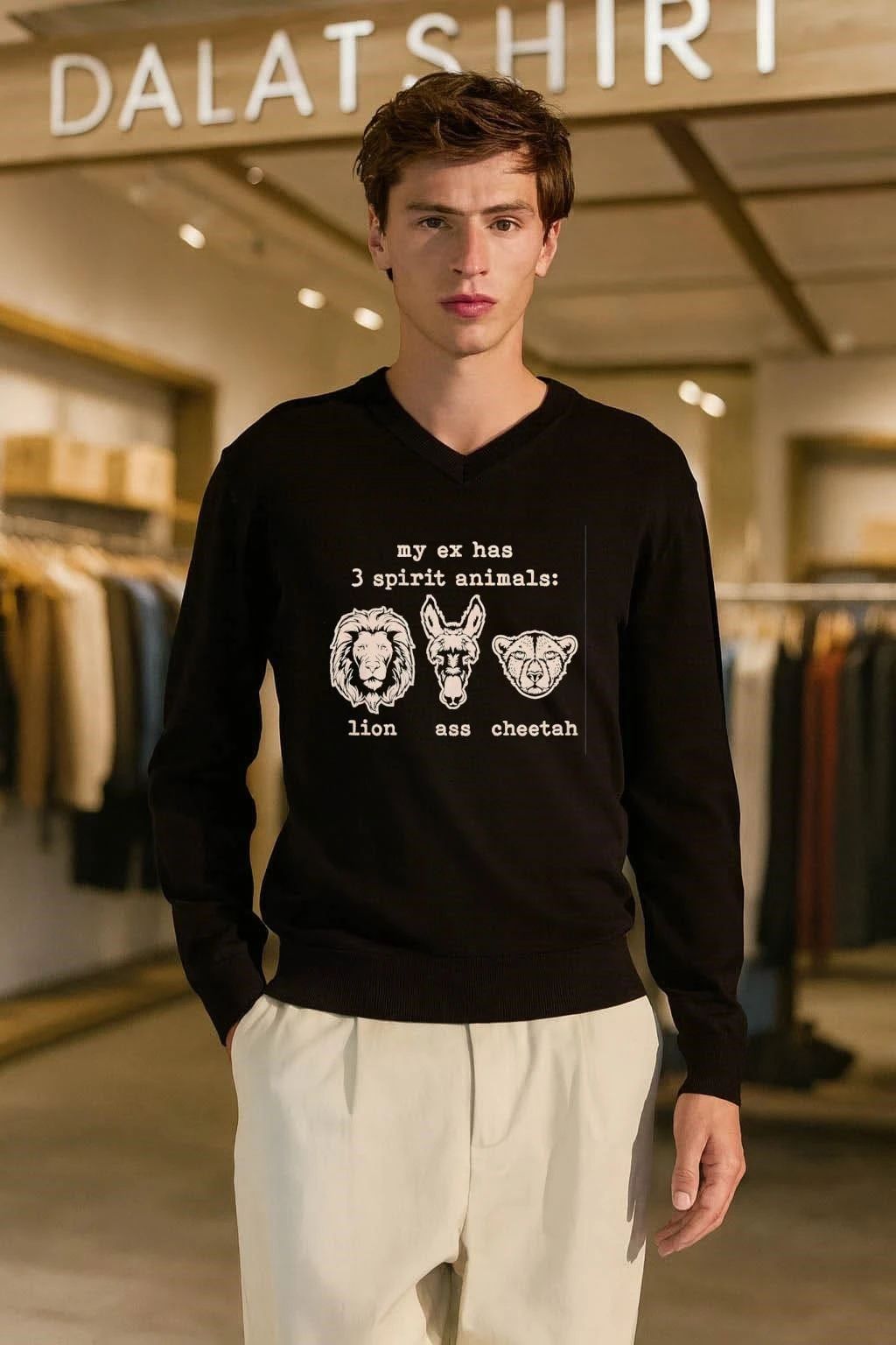 My ex Has 3 spirit animals Lion Ass Cheetah shirt