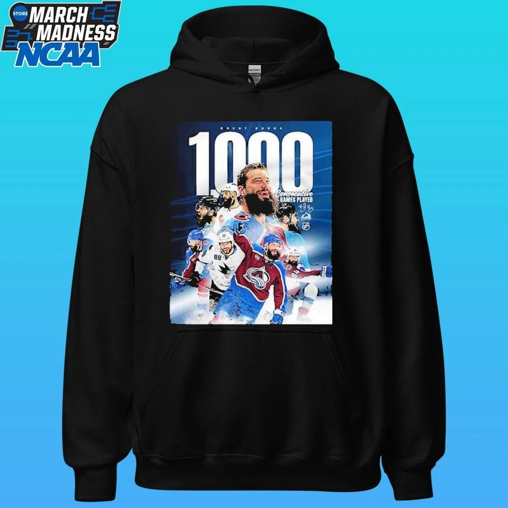 Brent Burns NHL History To Play 1000 Consecutive Regular Season Games Shirt
