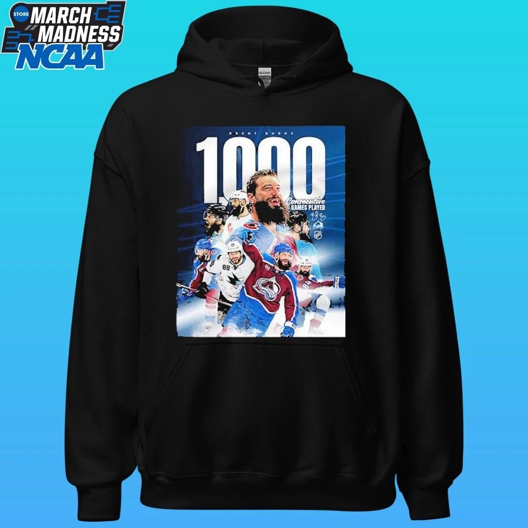 Brent Burns NHL History To Play 1000 Consecutive Regular Season Games Shirt