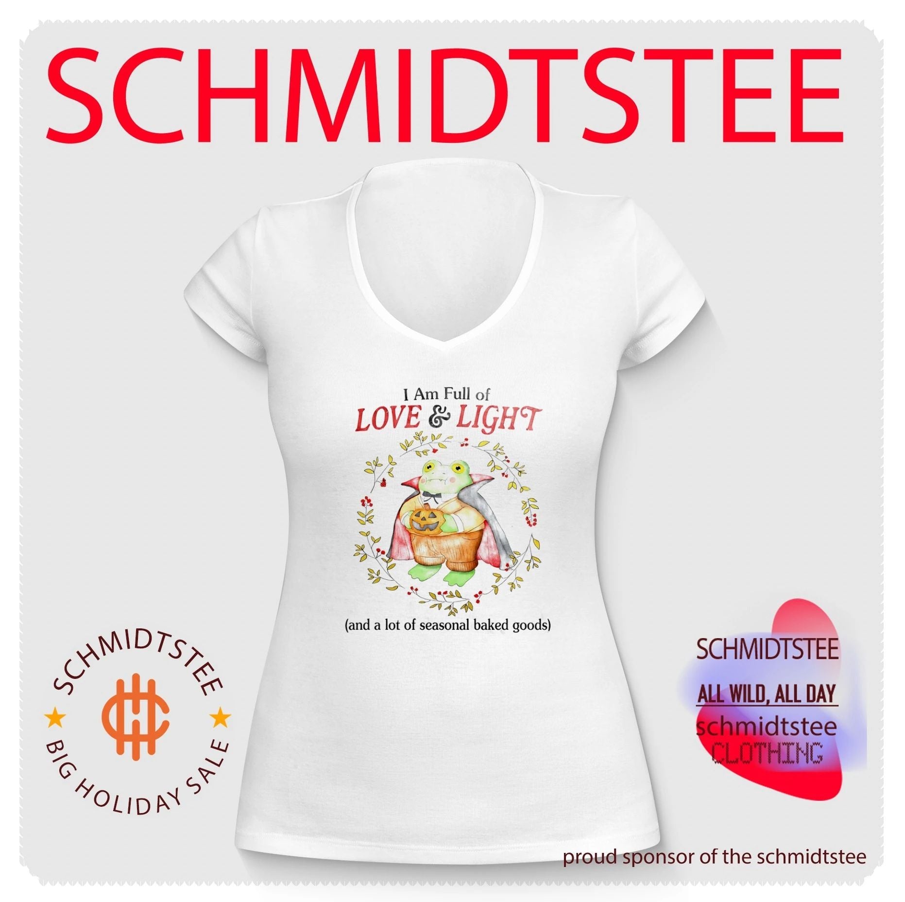 Vampire Frog Full of Love and Light and Seasonal Baked Goods shirt