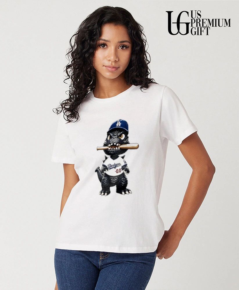 Godzilla Minus Zero Los Angeles Dodgers Baseball Crossover shirt