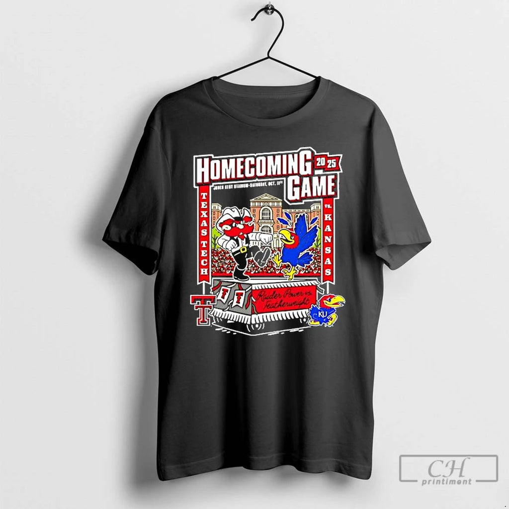 Texas Tech Vs Kansas 2025 Homecoming Gameday T Shirts