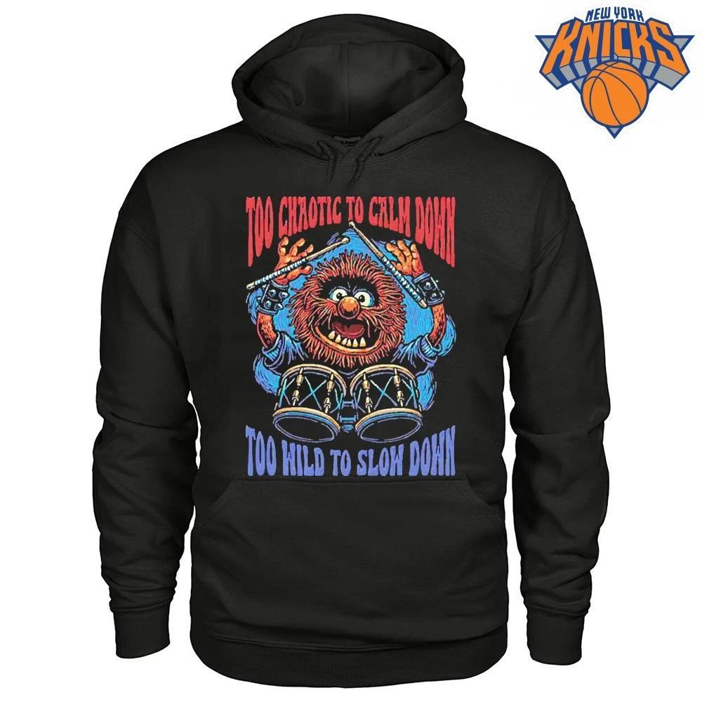 Too Chaotic To Calm Down Too Wild To Slow Down Animal Drummer Shirt
