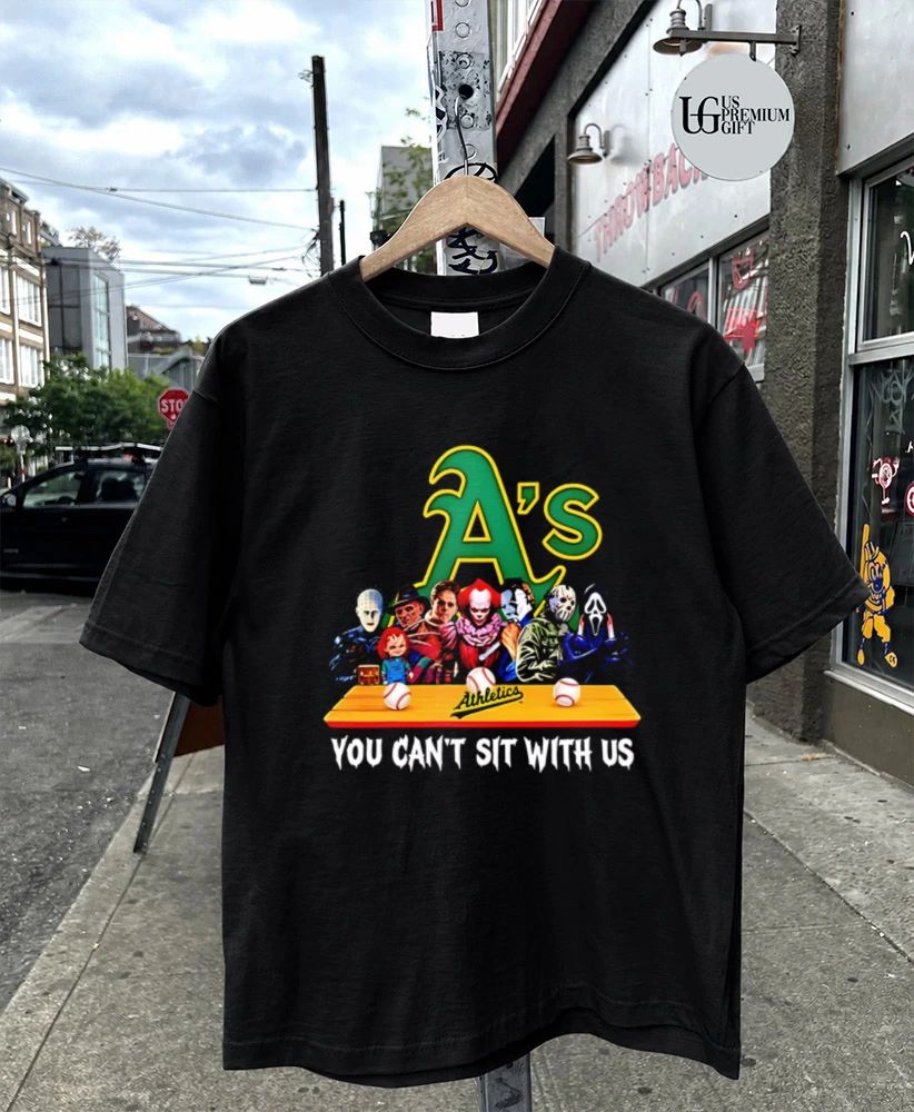 Oakland Athletics horror movie characters you can’t sit with us Halloween shirt