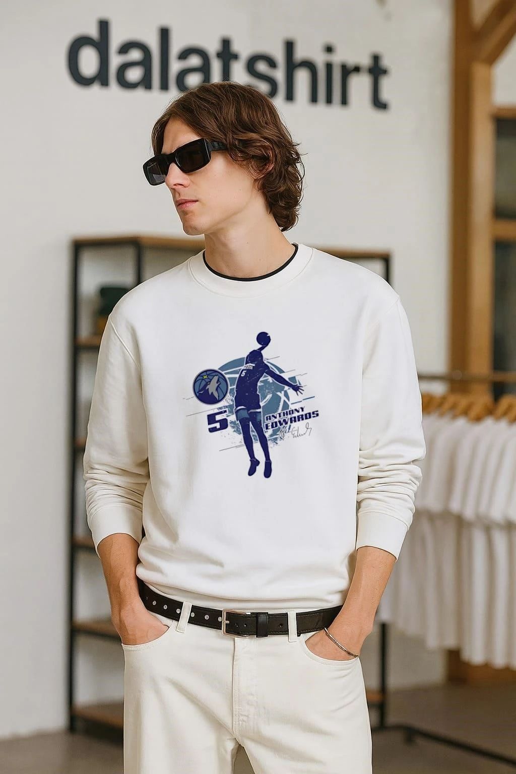 Anthony Edwards Minnesota Timberwolves Silhouette shirt