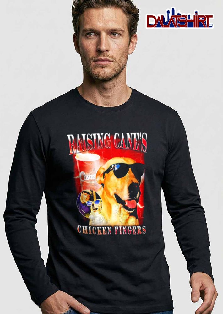 Raising Canes labrador wearing sunglasses cup chicken fingers 1996 shirt