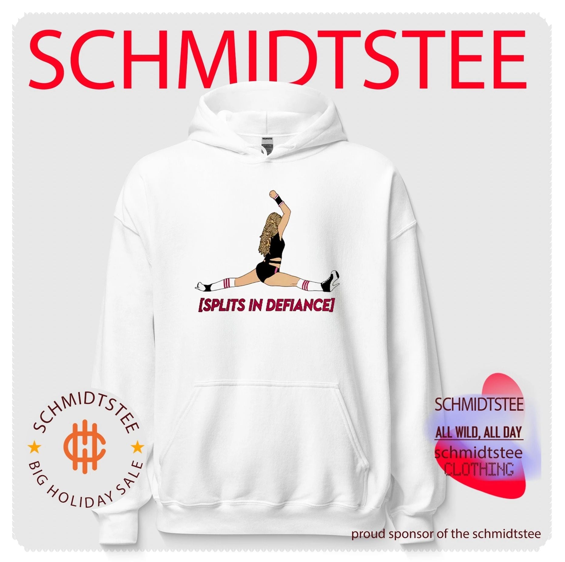 Splits in Defiance cheerleader dance cheer shirt