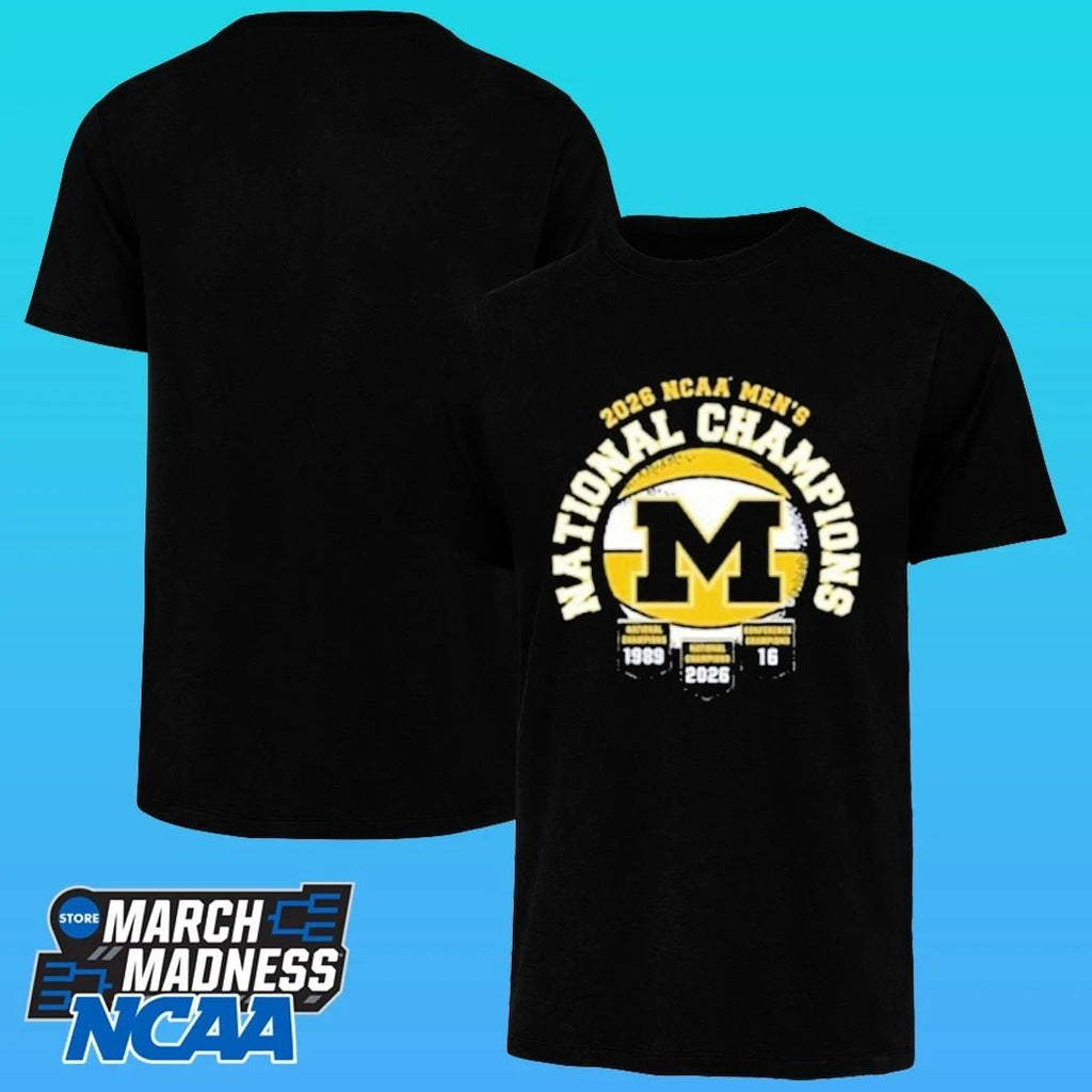 Michigan Wolverines Youth Navy Blue 2026 Men’s Basketball National Champions Shirt