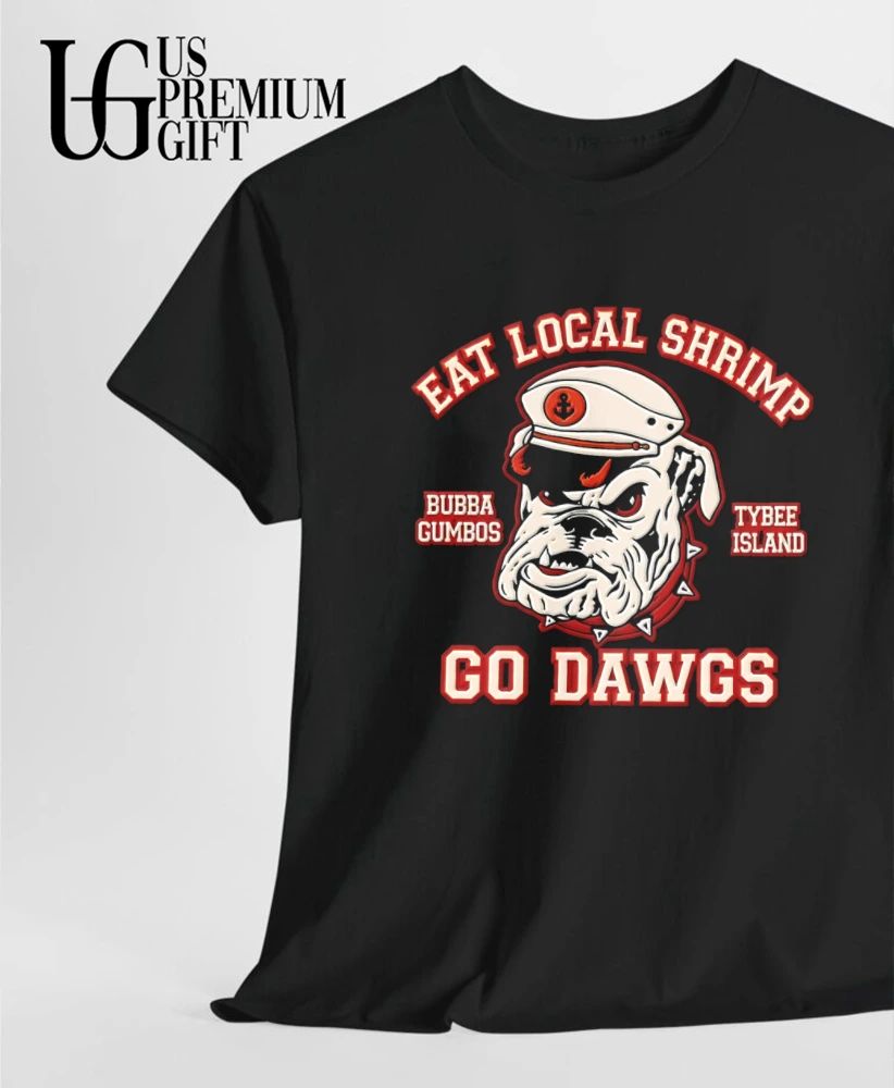 Georgia Bulldogs Eat Local Shrimp Go Dawgs logo shirt