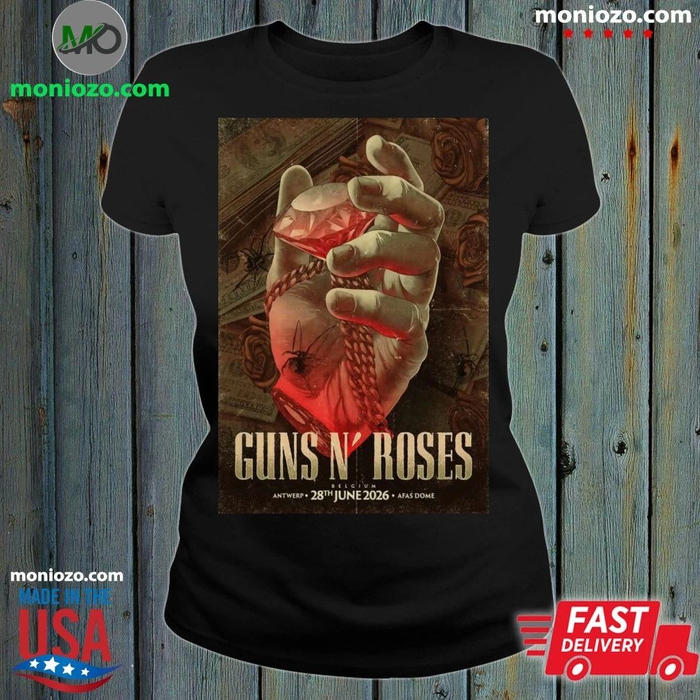 Guns N’ Roses June 28 2026 AFAS Dome, Antwerp BE Poster Shirt
