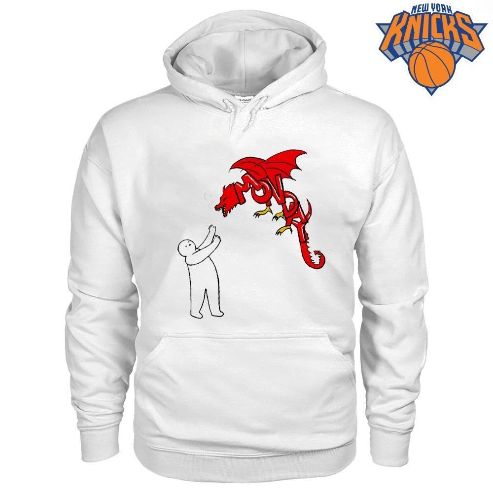 Monday Red Dragon Monster Fighting Work Week Humor Shirt