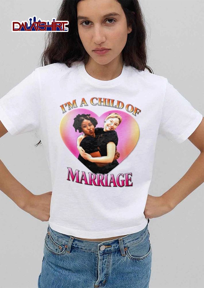 I Am A Child Of Marriage two women hugging inside heart shirt