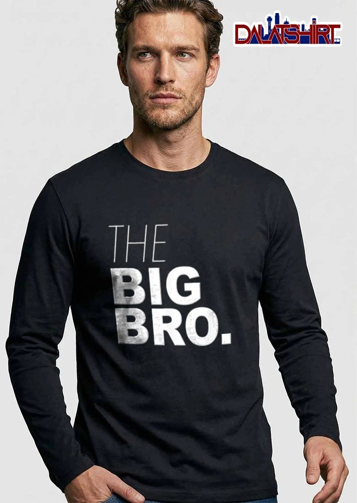 THE BIG BRO white bold text black background shirt