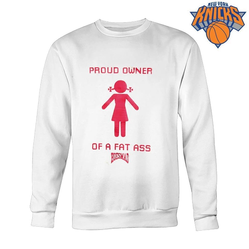 Proud Owner Of A Fat Ass funny pink pixel girl logo shirt
