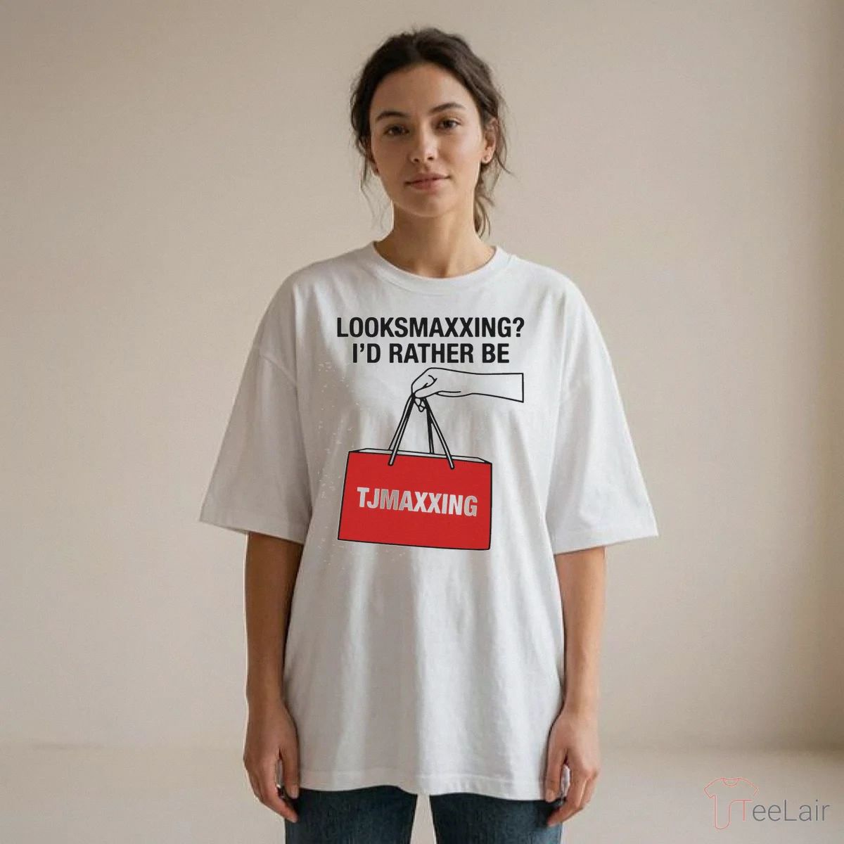 Looksmaxxing I’D Rather Be Store Maxxing Shirt