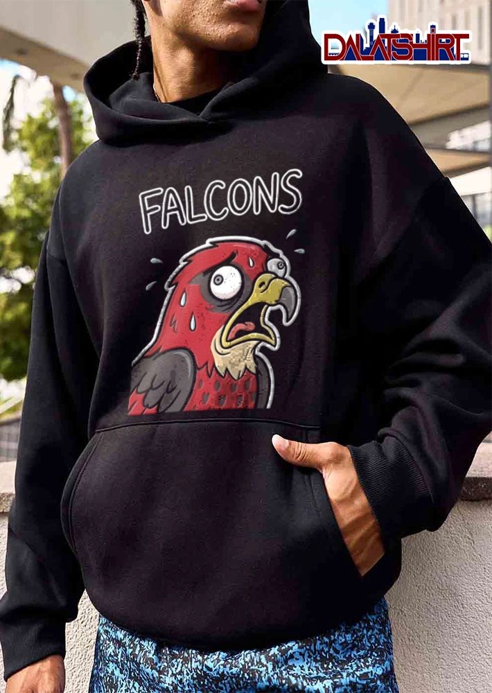 Atlanta Falcons sweating falcon bird cartoon style meme shirt