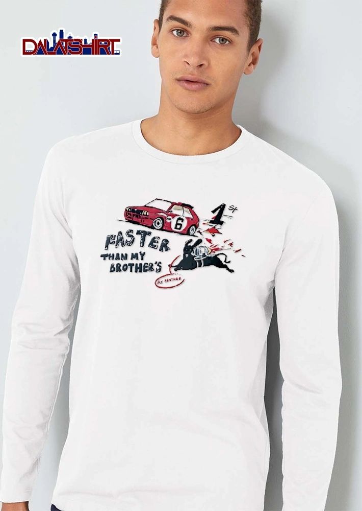 Faster Than My Brother’s race car dog shirt