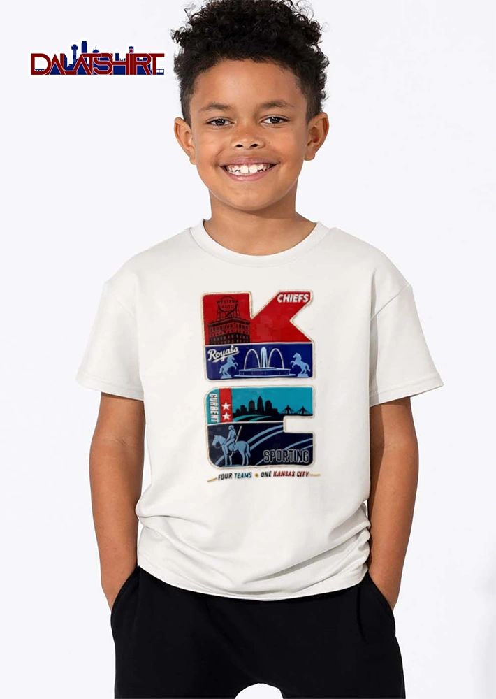 Four Teams One Kansas City Chiefs Royals Current Sporting shirt