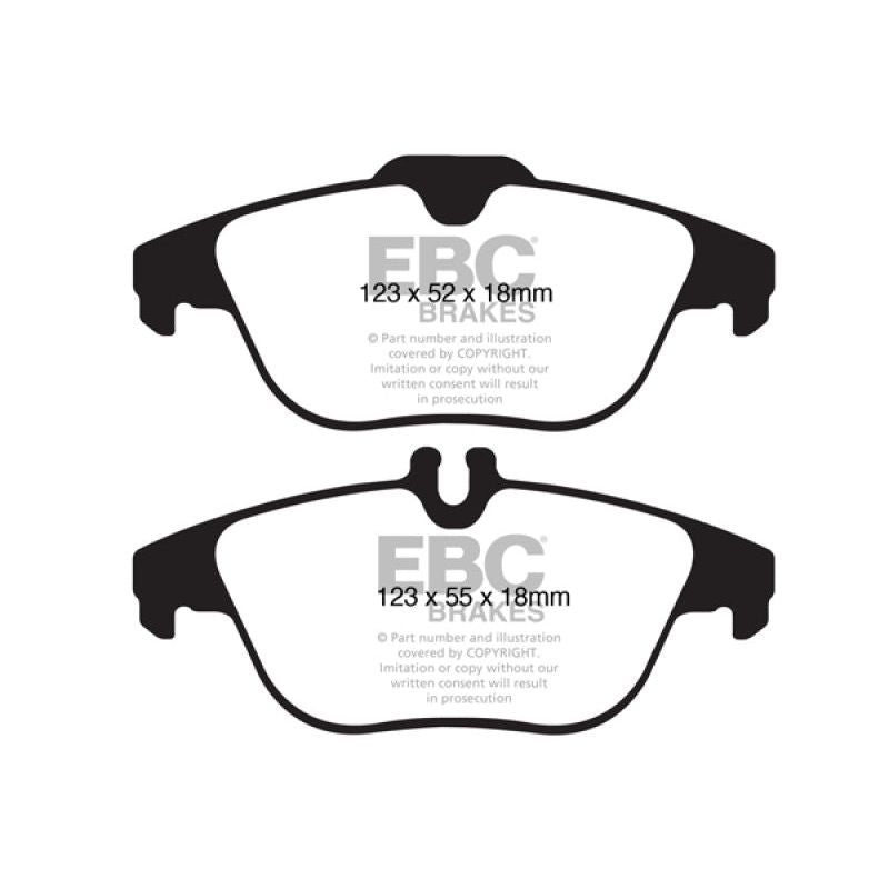 EBC 12-14 Mercedes-Benz C250 (W204) 1.8 Turbo Yellowstuff Rear Brake Pads