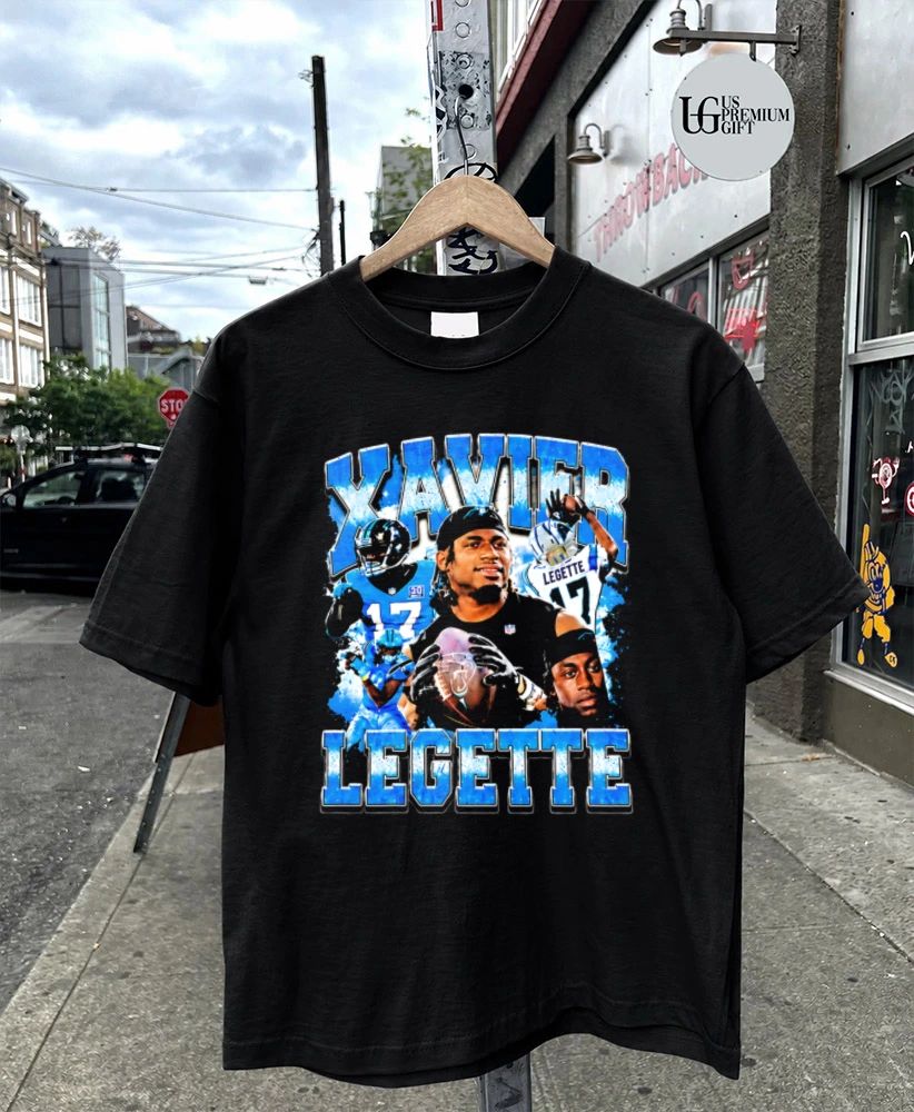 T Mac wearing Xavier Legette Carolina Panthers Football graphic shirt