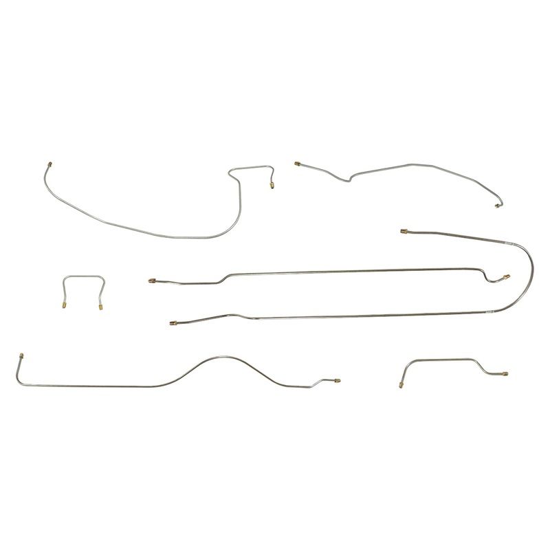 1938 Chevrolet All 112.3″ WB w/Straight Front Axle Complete Drum Brake Line Kit 7pc, Stainless