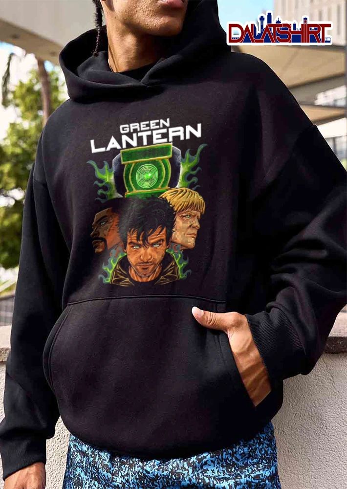 Green Lantern three men Green glowing eyes shirt