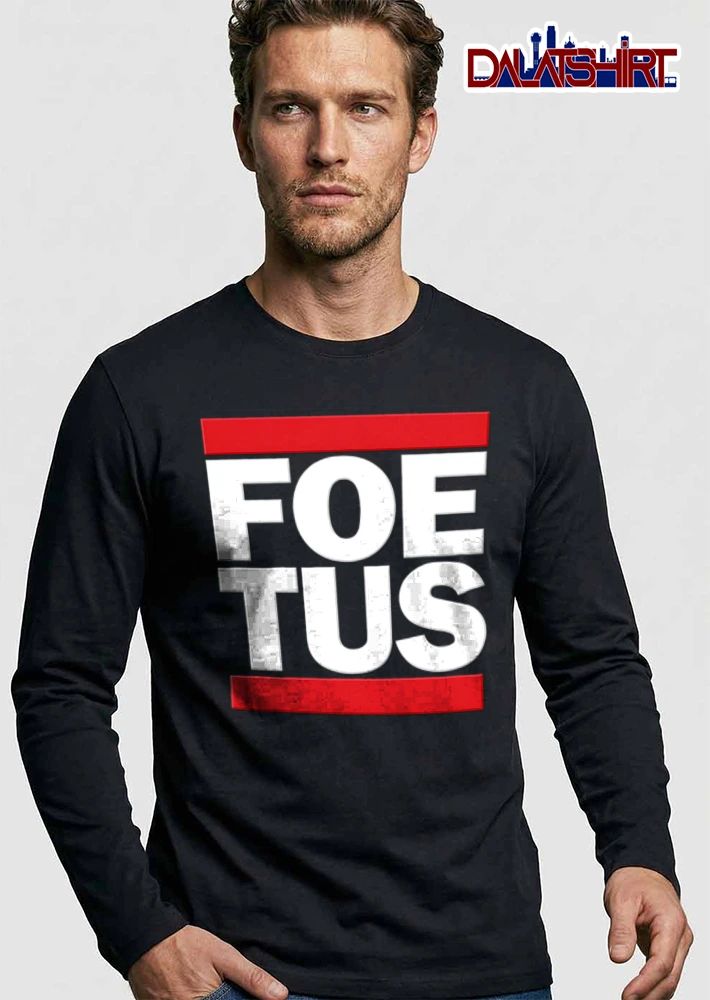 Foetus white text black background red bars shirt