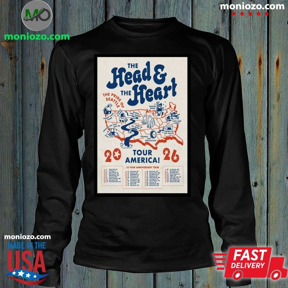 The Head And The Heart Tour 2026 Poster Shirt