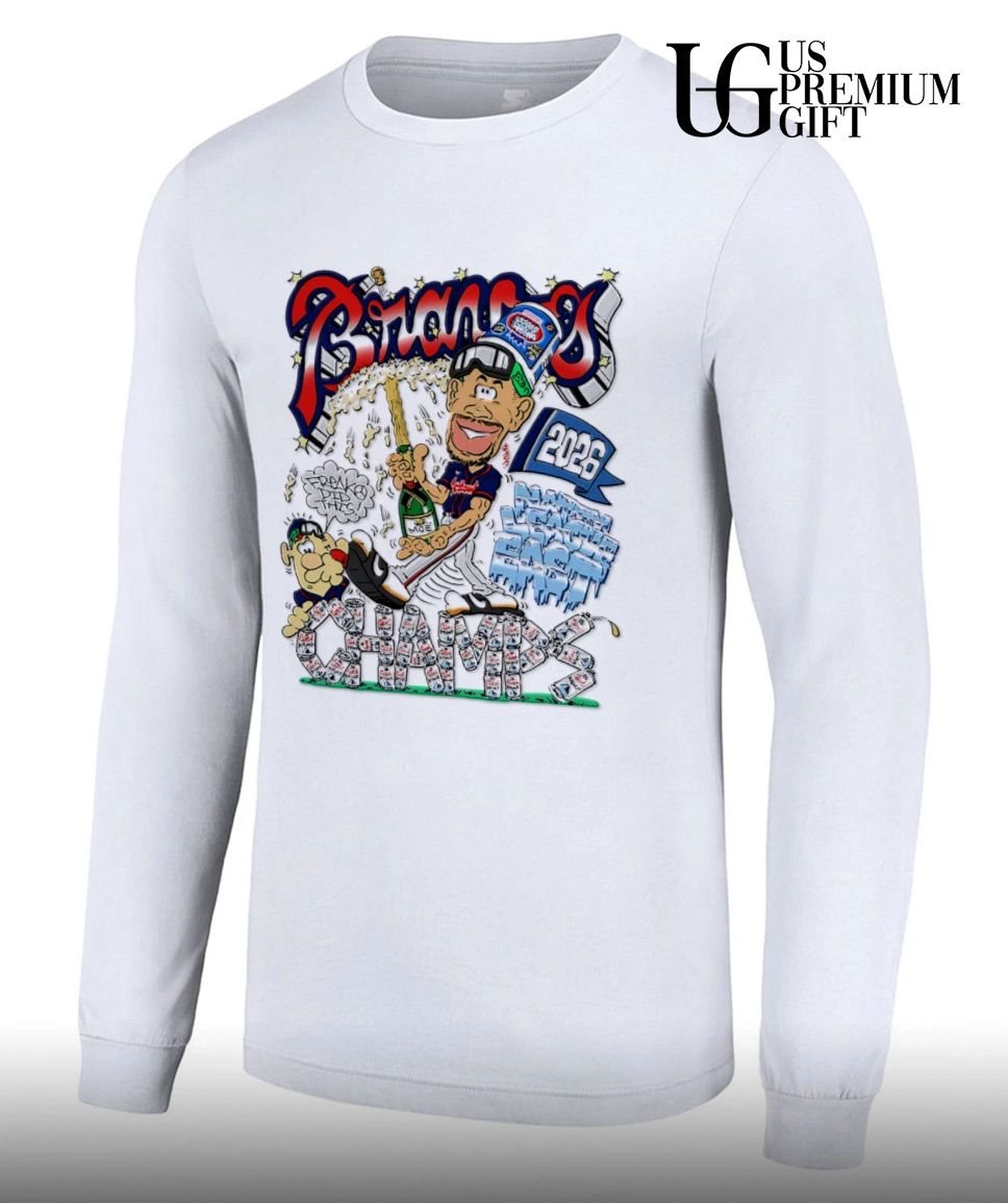 Atlanta Braves 2026 NL East Champions caricature shirt