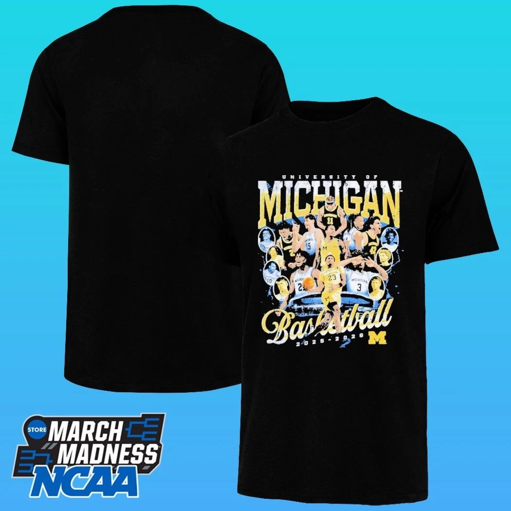 University Of Michigan Wolverines Men’s Basketball Team 2025-2026 Shirt
