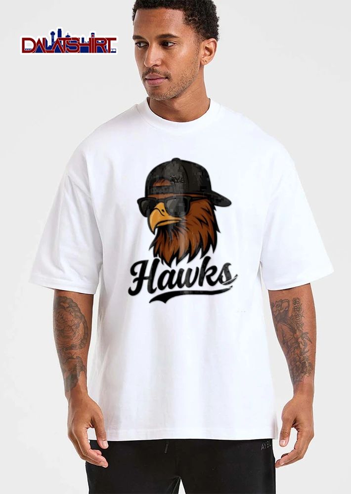 Eagle wearing sunglasses baseball cap shirt