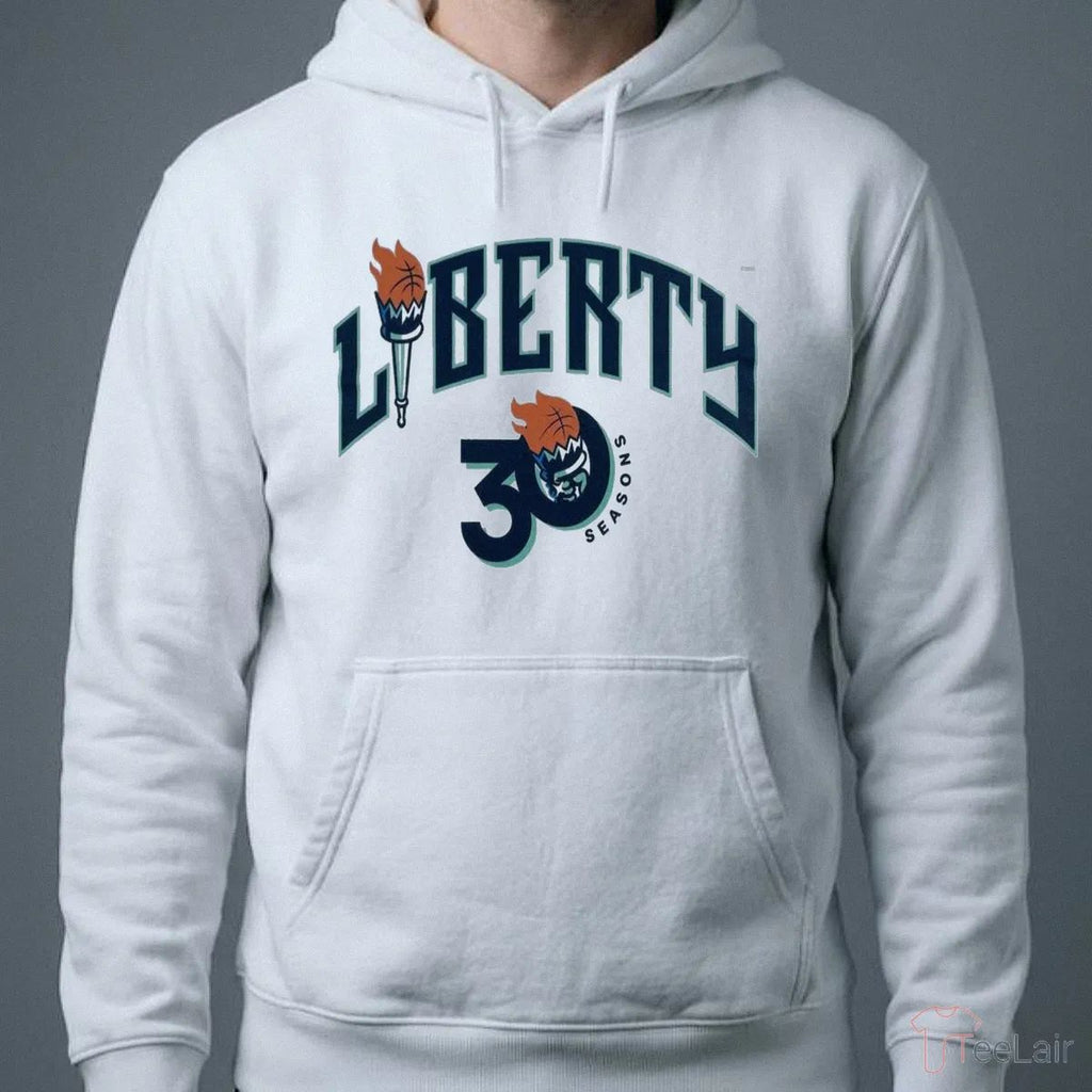 New York Liberty Anniversary 30 Seasons Of Lighting It Up 2026 Shirt