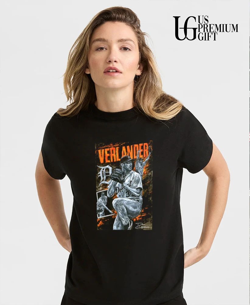 Justin Verlander Detroit Tigers baseball art shirt
