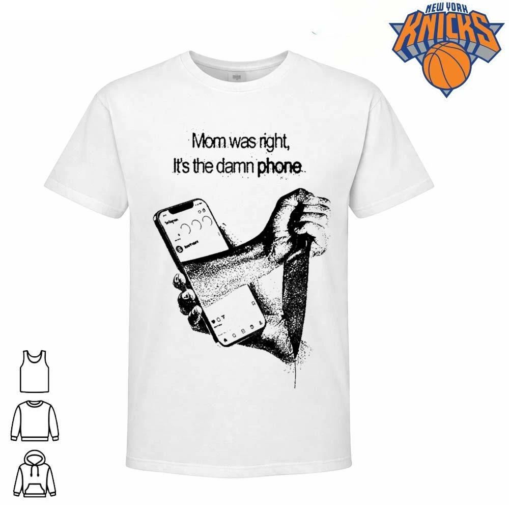 Mom Was Right Its The Damn Phone Stabbing Instagram Graphic Shirt