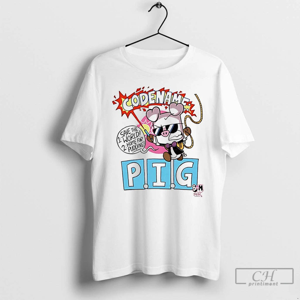 Classic Bunny Vs Monkey Codename P I G Cartoon T Shirts Hoodie Longsleeve