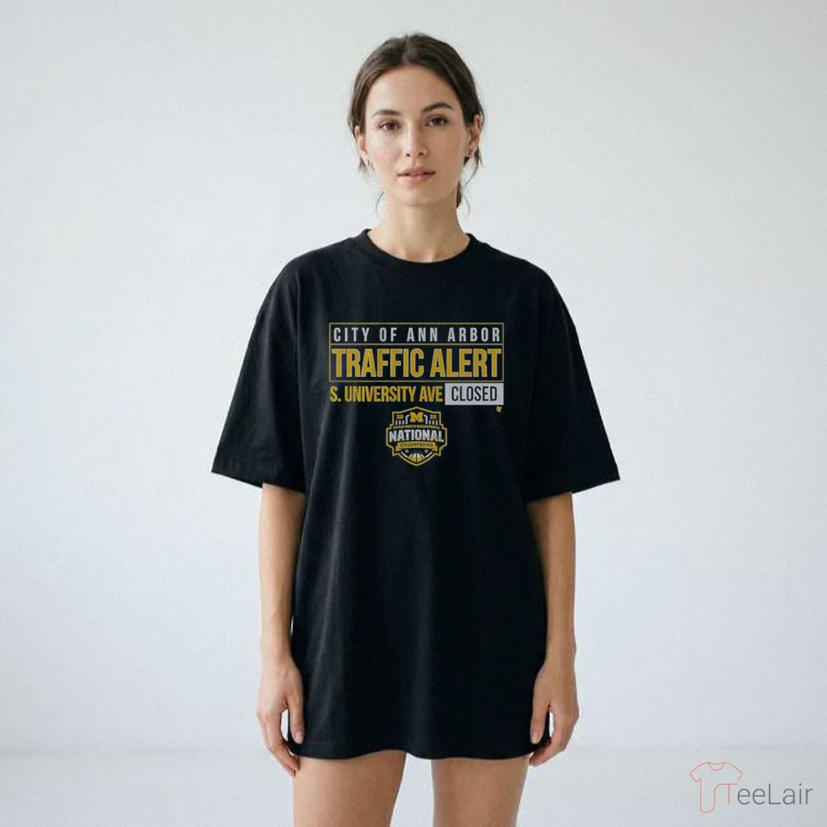 Michigan Wolverines MBB 2026 National Champions S. University Ave Closed Shirt