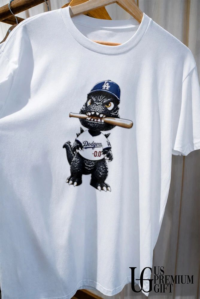 Godzilla Minus Zero Los Angeles Dodgers Baseball Crossover shirt