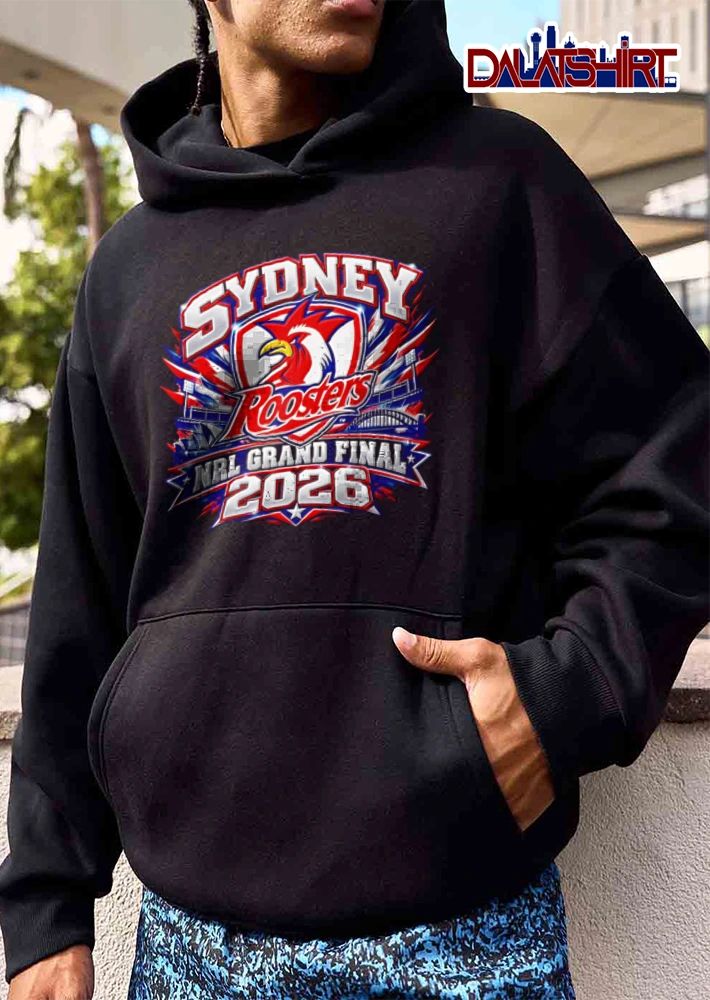 Sydney Roosters rooster mascot shield Sydney opera house 2026 shirt