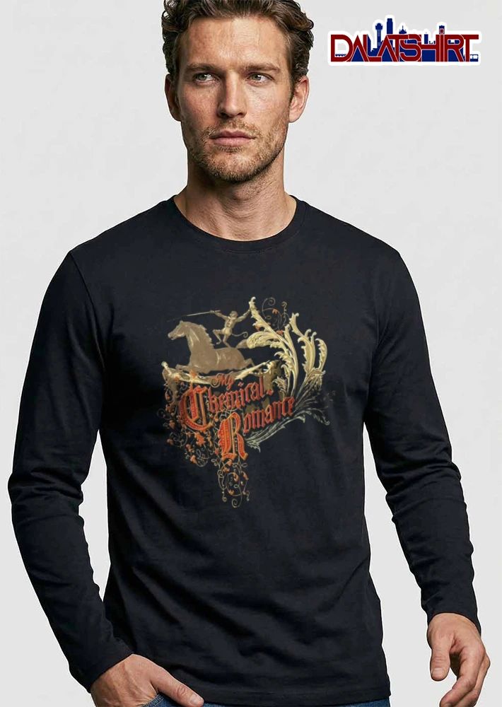 My Chemical Romance horse rider figures ornate flourishes shirt