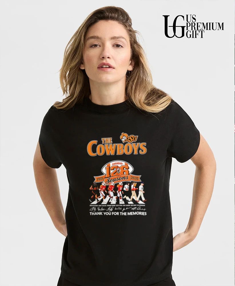 Oklahoma State University 126 Seasons 1901-2026 Thank You For The Memories signatures shirt