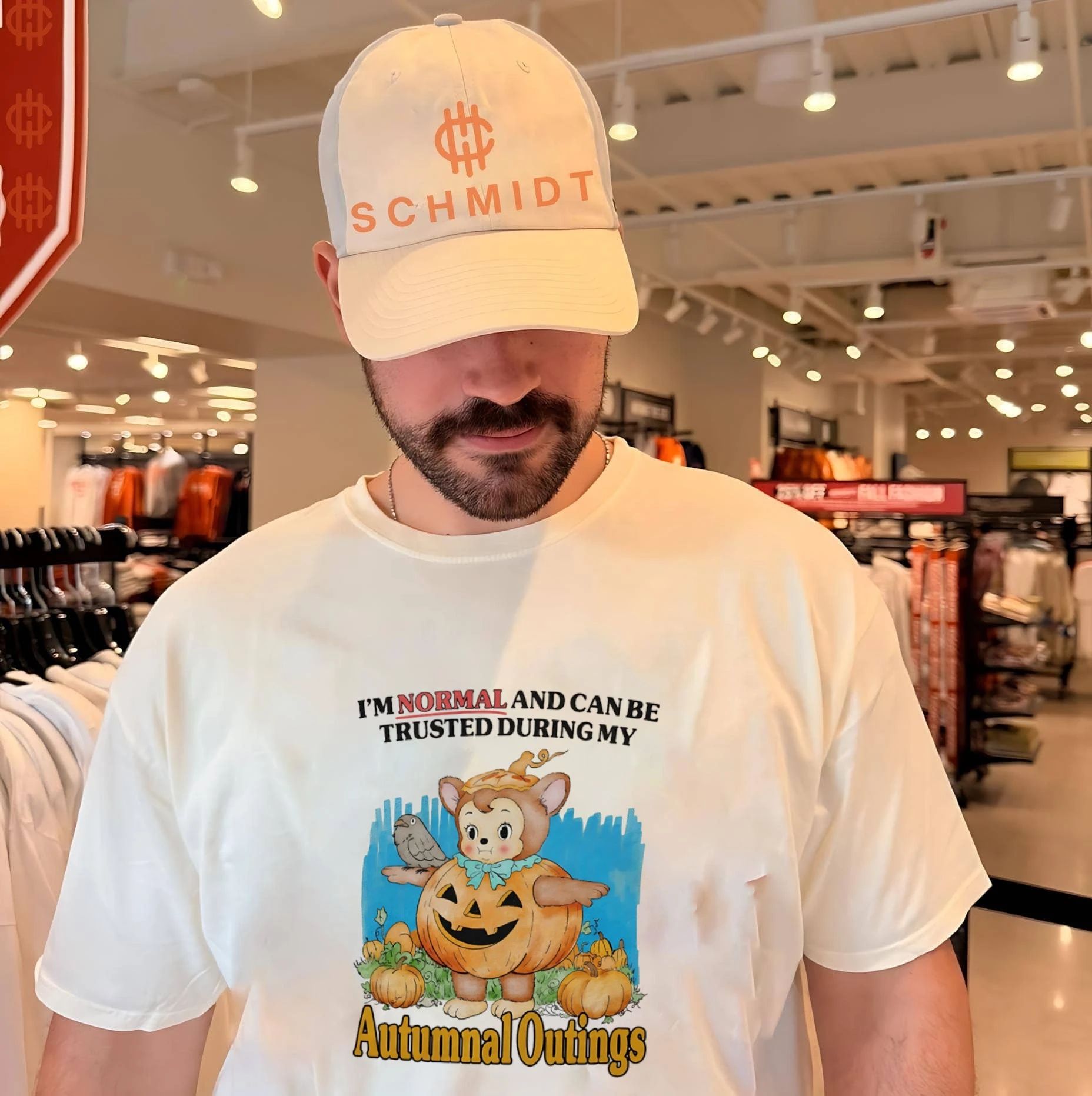 I’m Normal and Can Be Trusted During My Autumnal Outings Pumpkin Bear shirt