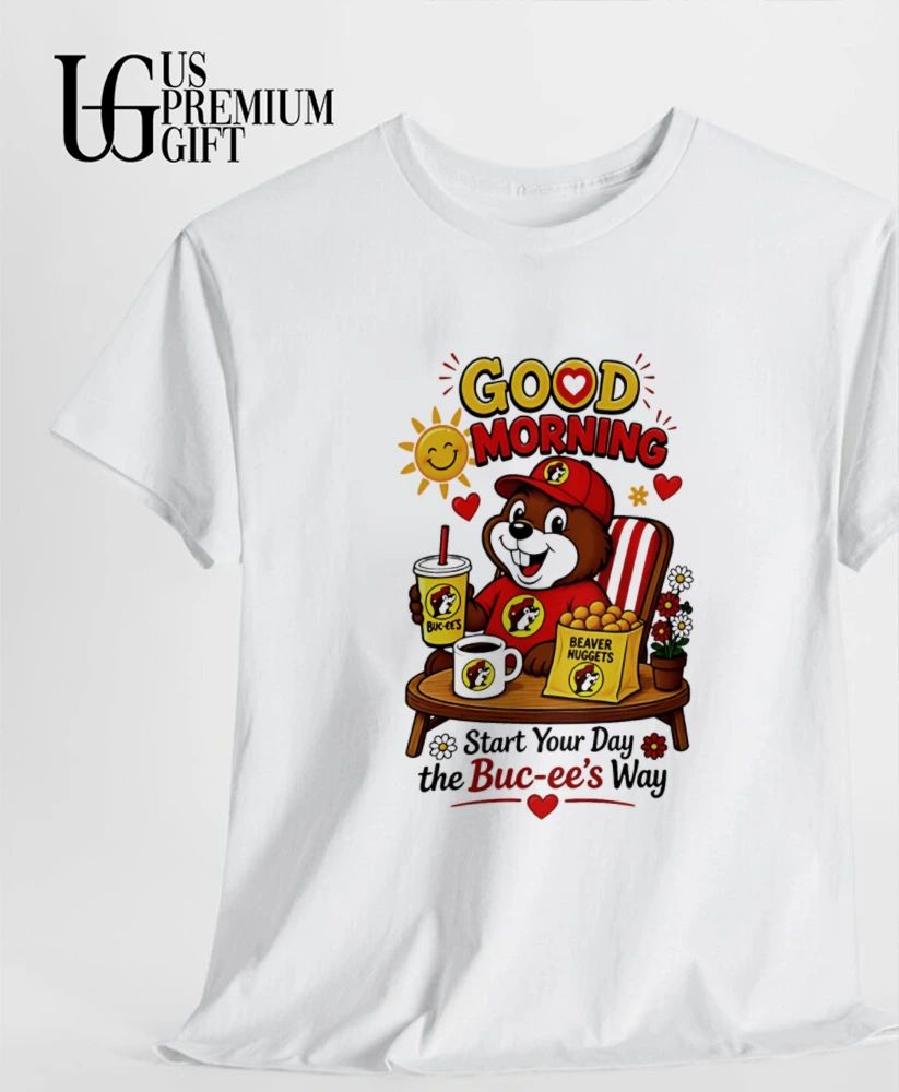 Buc-ee’s good morning start your day sunshine smiles and Buc-ee’s Way logo shirt