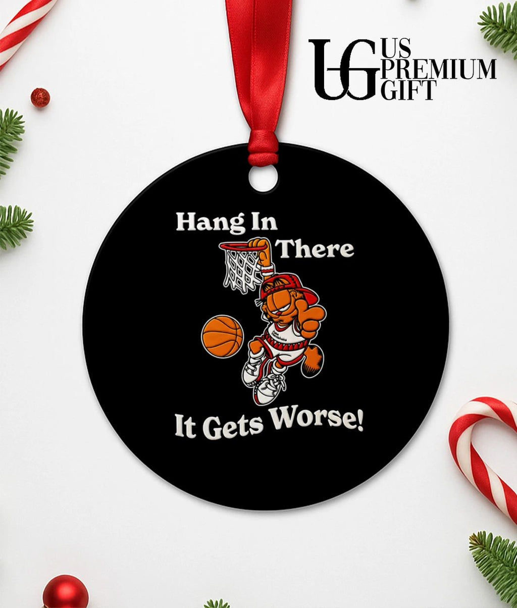 Cat Basketball Player Hang in There It Gets Worse shirt