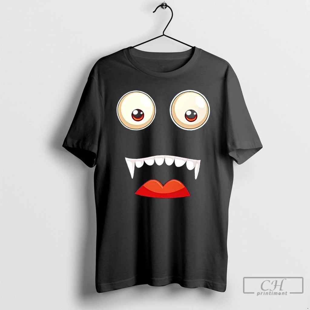 Classic Vampire Face Cartoon Halloween T Shirts Hoodie Longsleeve