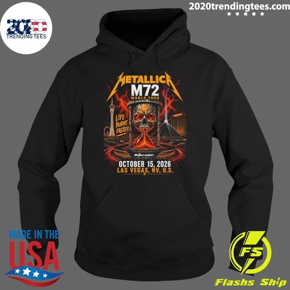 Metallica M72 Life Burns Faster World Tour October 15, 2026 Las Vegas, NV, U.S. Shirt