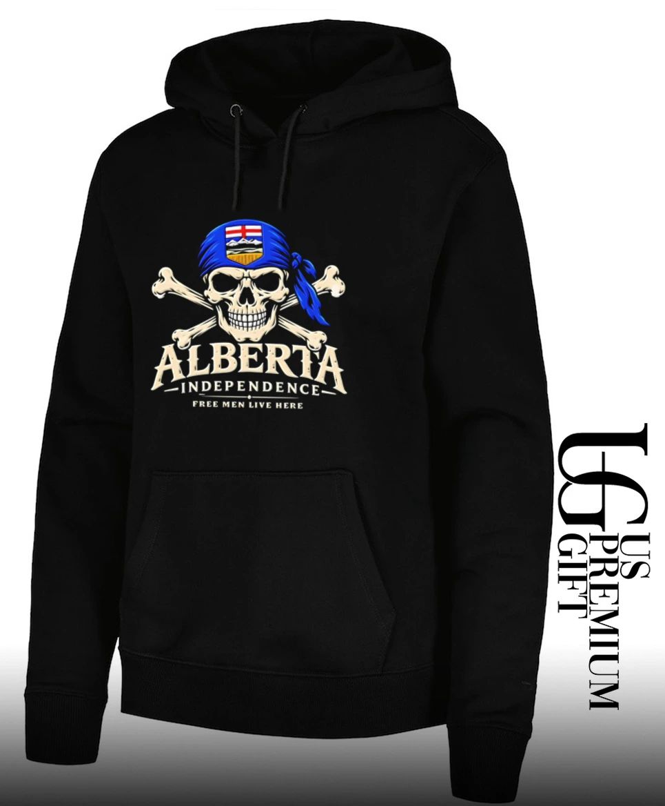 Skull and Crossbones Alberta Independence Free Men Live Here shirt