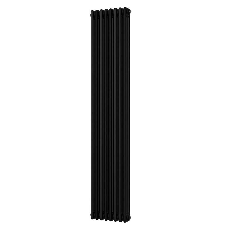 Alpha – Black Vertical Column Radiator H1800mm x W376mm 3 Column