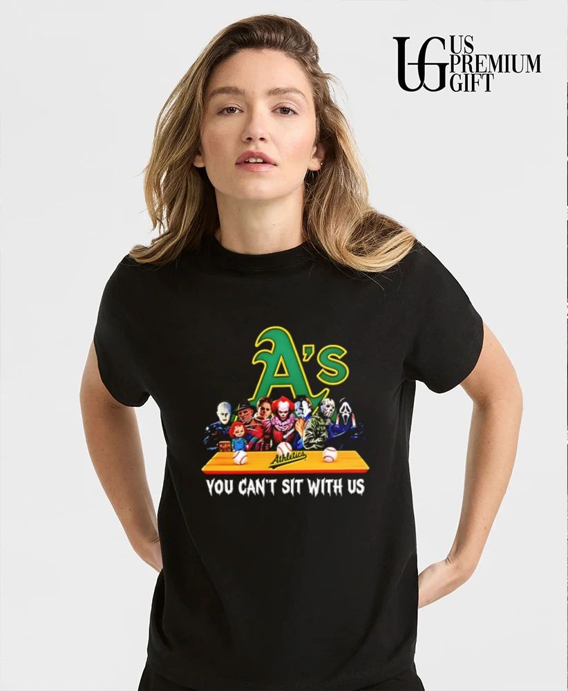 Oakland Athletics horror movie characters you can’t sit with us Halloween shirt