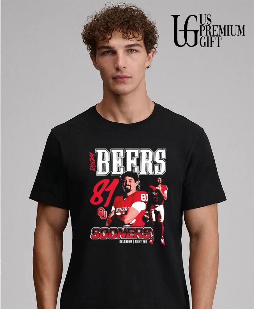 Rocky Beers 81 Oklahoma Sooners Tight End graphic shirt